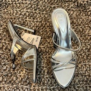Zara Women's Silver Strappy Heels